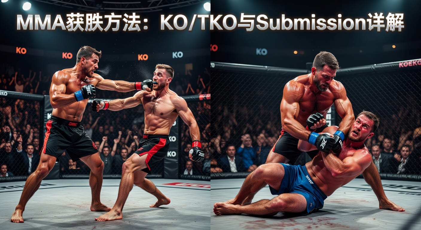 MMA方法 method of victory KO/TKO Submission分析